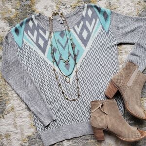 Anthropologie Ecote Tribal Pullover Sweater